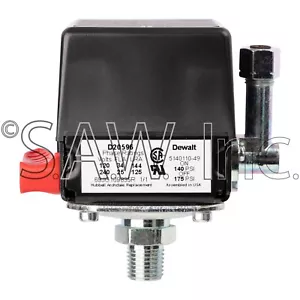 Z-D20596 DeVilbiss/Craftsman 1/4 NPT Port Pressure Switch 140/175 PSI - Picture 1 of 5