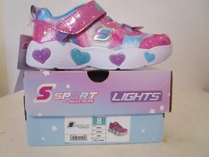 S Sport By Skechers Toddler Girls Laura Hearts Print Sneakers Pink Size 8 - Picture 1 of 6