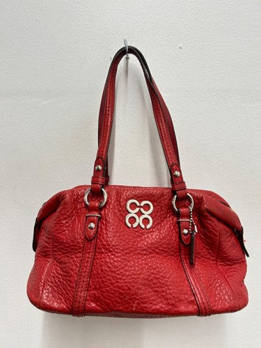 Coach Julia Mini borsa piccola in pelle di mucca testurizzata borsa a tracolla 44074 rossa