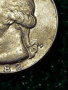 1982 P Washington Quarter ~ Filled Mint Mark Deep Fill DDO - Picture 1 of 5