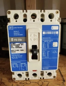 Cutler hammer Eaton FD3060 60amp 3 pole circuit breaker type FD 35k New! - Picture 1 of 2
