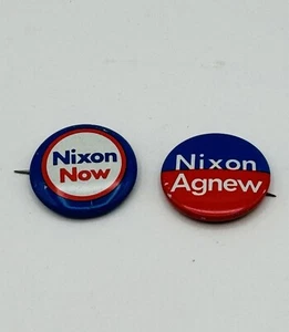 Juego de prendedores/botones de campaña de Richard Nixon de colección para elecciones políticas - Imagen 1 de 1