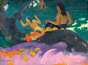 PAUL GAUGUIN BY THE SEA EXPRESSIONISM ART GICLEE PRINT FINE CANVAS - Picture 1 of 5