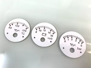 Audi 80 B4 Coupe RS2 AUX VDO gauges dials, Tachoscheiben, esferas ** WHITE COLOR - Picture 1 of 2