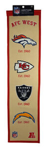AFC West Division Heritage Banner - Broncos Chargers Kansas City Chiefs Raiders