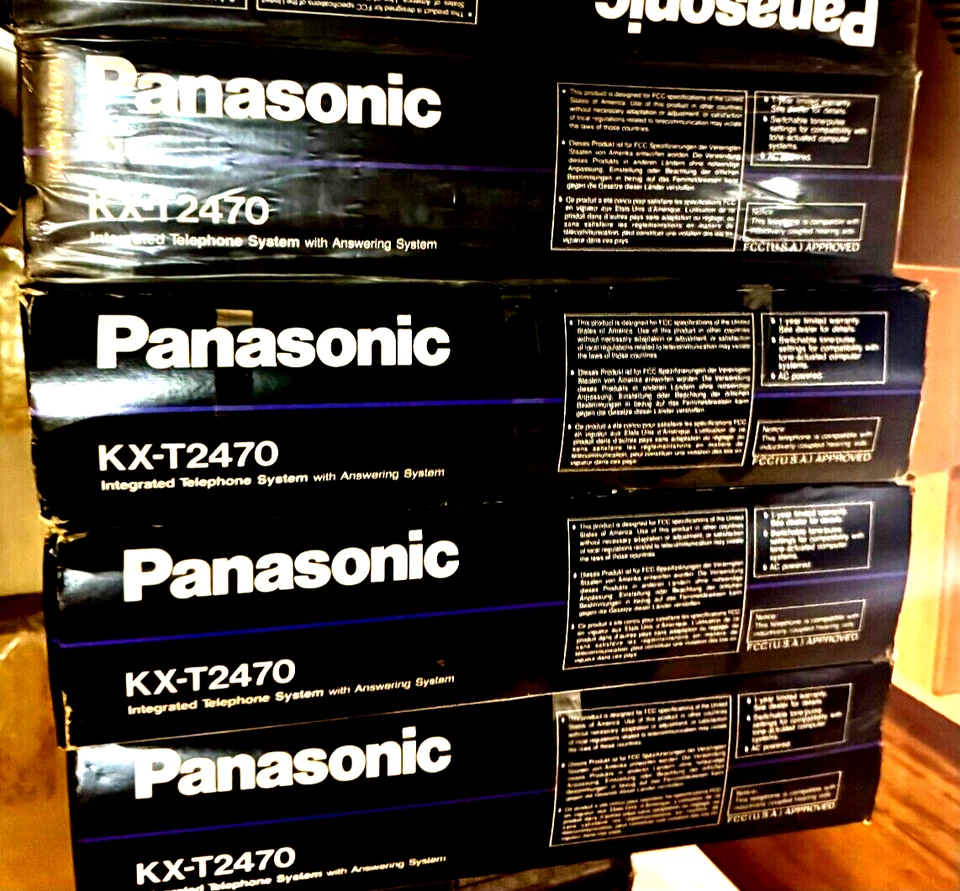 Panasonic KX-T2470 Telephone (White) EasaPhones/AnswerMach Lot of 4- VINTAGE NEW - Image 1 of 4