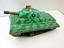 1950s MARX TIN TOY WINDUP WIND UP US ARMY TANK MILITARY Pressed Steel