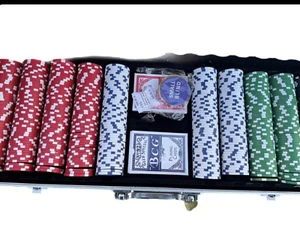 500 Chips Poker Chips Set 11.5 Gram Holdem Cards Game with Case & Dices at Home - Picture 1 of 3