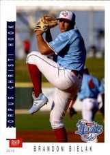 2019 Corpus Christi Hooks Grandstand #6 Brandon Bielak Edison New Jersey NJ Card