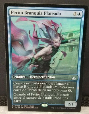 Magic the Gathering MTG LP Foil Silvergill Adept Promos Rivals of Ixalan Spanish - Image 1 of 2