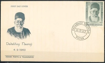 INDIA COVER 1963 Dadabhai Naoroji Commemoration - FDC - Image 1 of 2