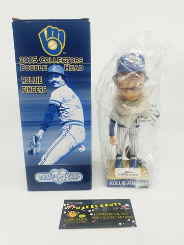 2005 Milwaukee Brewers Rollie Fingers Bobblehead Badger Team Issue - NICE! Cover