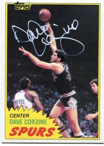 DAVE CORZINE San Antonio Spurs 3x NBA Champs Signed 1981 Topps RC Card MW101 COA - Picture 1 of 3