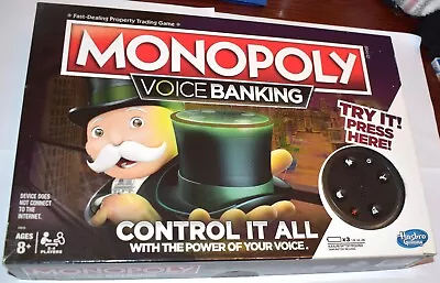 Monopoly Complete Tested Voice Banking Used Family 2018 Board Game - Image 1 of 4