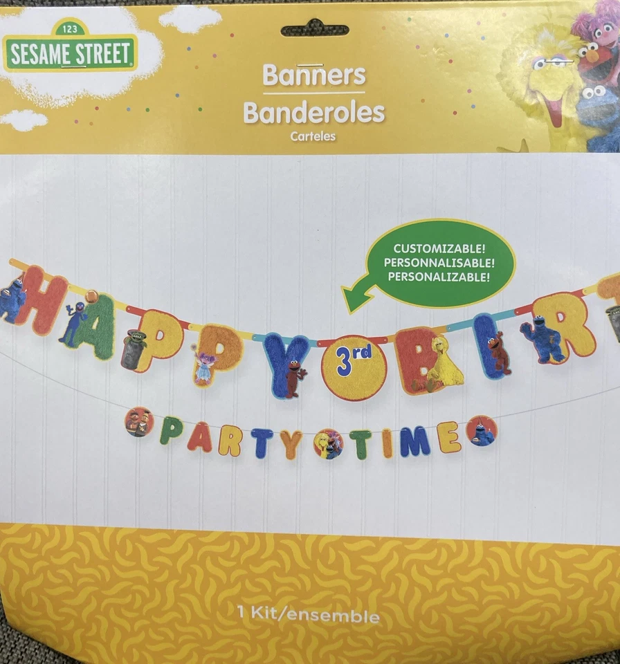 Sesame Street Jumbo Add An Age Banner Kit Foto 1 de 1
