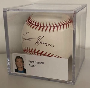 Actor de cine automático de béisbol Kurt Russell firmado por la MLB celebridad JSA - Imagen 1 de 4