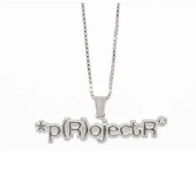 *pRojectR®︎ logo necklace silver - Image 1 of 2