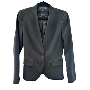 Zara Basic Schwarz Einknopf Blazer Jacke Slim Fit Leicht Karriere USA 2 - Bild 1 von 6