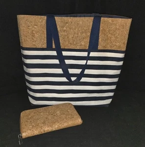 Thirty-one Getaway Tote w/All About The Benjamin Metalic Cork & Matching Wallet - Picture 1 of 20