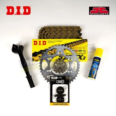 DID JT X-Ring Gold Chain & Sprocket Kit for Yamaha YZF1000 R1 1998-2003 - Image 1 of 2