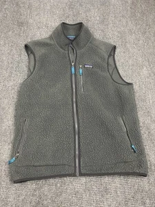 Patagonia Retro Pile Fleece Vest Mens XXL Gray Zip Pocket gorpcore warm - Picture 1 of 10