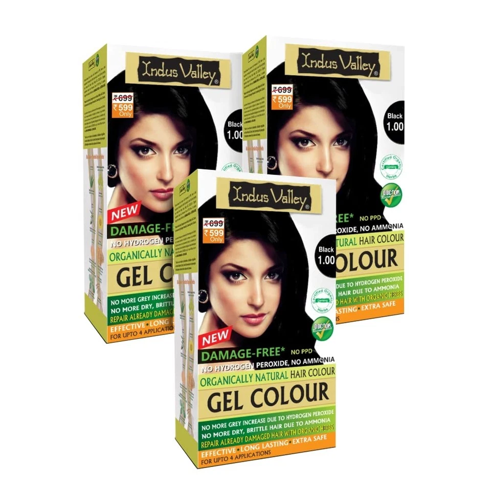 INDUS VALLEY Damage Free Natural Gel Hair Colour for Women Ammonia & PPD Free Organic Hair Co