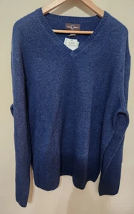 Schwarz Braun 1826 Lammwollmischung Pullover Blau Größe Herren 2XL - Bild 1 von 9