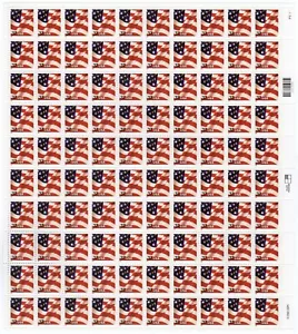 Scott #3629F Waving Flag Sheet of 100 Stamps - MNH P#P111 #2 - Picture 1 of 1