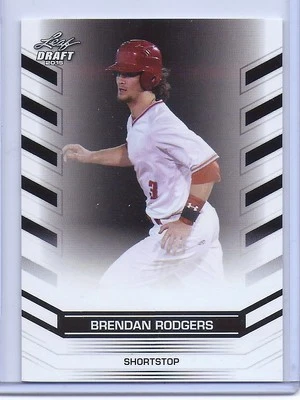 BRENDAN RODGERS 2015 LEAF DRAFT ROOKIE CARD #07! COLORADO ROCKIES #3 PICK! - Image 1 of 2