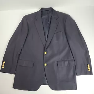 Brooks Brothers County Club Blazer Uomo 44R Nero Loro Piana Super 120's Lana - Foto 1 di 14