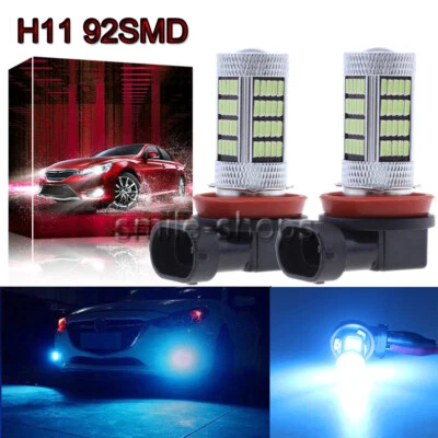 H11 H8 H9 H16 4014 92SMD LED Fog Light Conversion Kit Upgrade 8000K 8K Ice Blue - Image 1 of 4