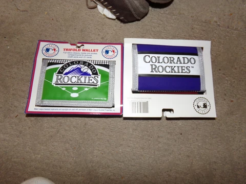 NEW Vintage MLB  COLORADO ROCKIES TRI-FOLD WALLET Genuine J.f. Sports 1998 Cover