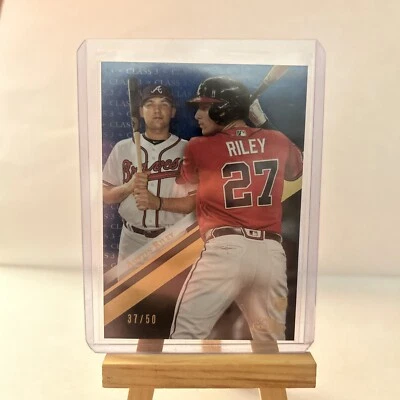 Austin Riley 2019 Topps Gold Label Blue Class Three Rookie /50 - Image 1 of 2