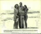 1991 Press Photo Nick Nolte i aktorki w filmie "Książę przypływów"