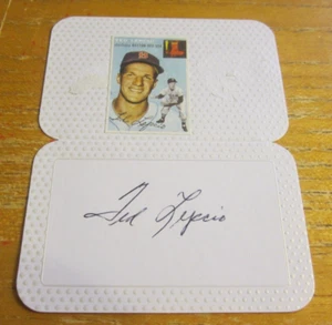 Ted Lepcio (d. 2019) Autographed 3.5X4.5 Table Card MLB Baseball Boston Red Sox - Picture 1 of 2