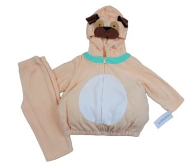 Carters Baby Costume Pug Dog Fleece Halloween Boy 6-9 12 18 24 12M 18M 24M NWT - Image 1 of 4