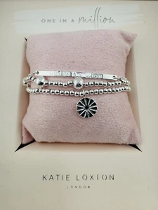 New Katie Loxton Silver Tone One in a Million Bracelet Set NIB - Picture 1 of 6