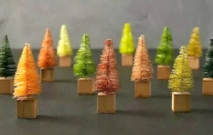 12 ANTHROPOLOGIE SISAL FLASCHENBÜRSTE BAUM BAUERNHAUS WEIHNACHTEN URLAUB ORNAMENT - Bild 1 von 3