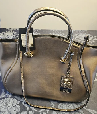 Nova Bolsa de Mão Roberto Cavalli Class Collection Bronze - Imagem 1 de 4