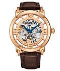 Stuhrling 3964l 2 Automatic Skeleton Brown Leather Strap Mens Watch