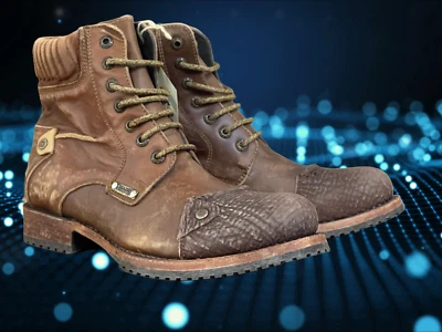 Botas de cuero de inspiración militar ACABADAS DE COLECCIÓN hechas por Cuadra Boots 8US Foto 1 de 4