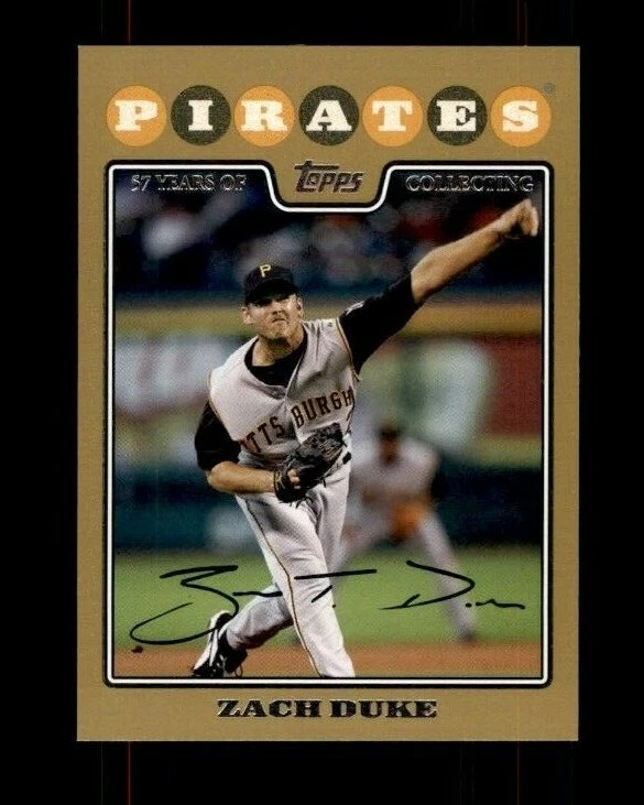 2008 Topps Gold Border #48 Zach Duke 0282/2008 (ref 104199) - Image 1 of 1