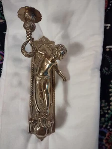 Lancini Boy Brass Wall Candle Holders - Picture 1 of 4