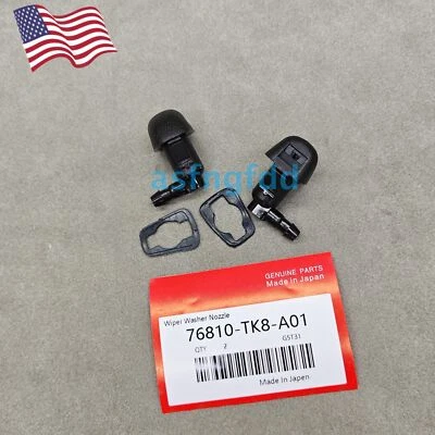 New 2×Windshield Washer Sprayer Nozzle 76810-TK8-A01 For 2011-17 Honda Odyssey - Image 1 of 4