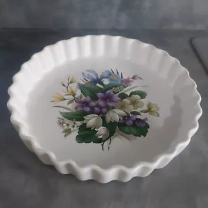 Ulster Ceramics Quiche Flan Tart Dish Floral Pattern Northern Ireland 9.5" - Picture 1 of 10