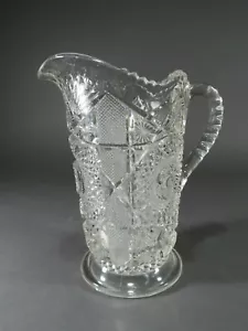 Jarra de vidrio prensado pesado con mango de cristal - Imagen 1 de 7