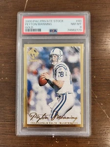 2000 Pacific Private Stock #40 Peyton Manning GOLD 5/181 PSA 8 POP 1 ONLY 1... - Picture 1 of 2