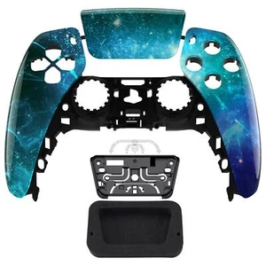 Glossy Blue Nebula Faceplate Shell Case for PlayStation 5 for PS5 Controller - Picture 1 of 7