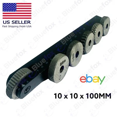 BLUEFOX TOOLS Single wheel knurling tool holder with 6 HSS knurls SHANK 10 x 10 x 100 MM