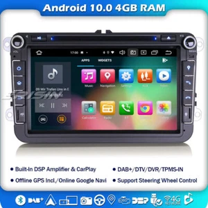 DAB+Autoradio Android 12 CarPlay GPS 64GB Für VW Passat Golf 5 Polo Tiguan Seat - Bild 1 von 12